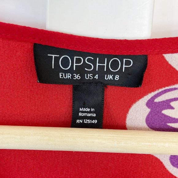 Topshop Felicity Floral Front Tie Blouse - Picture 4 of 12